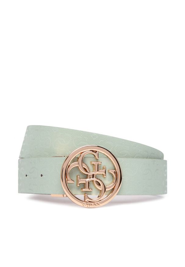 Guess Pasek Damski BW9319 P6135 Beżowy. Kolor: beżowy. Materiał: skóra