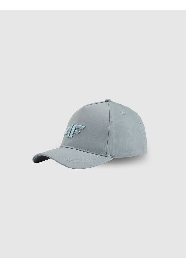 4f - 4F Czapka z daszkiem strapback męska - niebieska S/M (58cm). Kolor: niebieski. Materiał: bawełna, materiał. Styl: casual