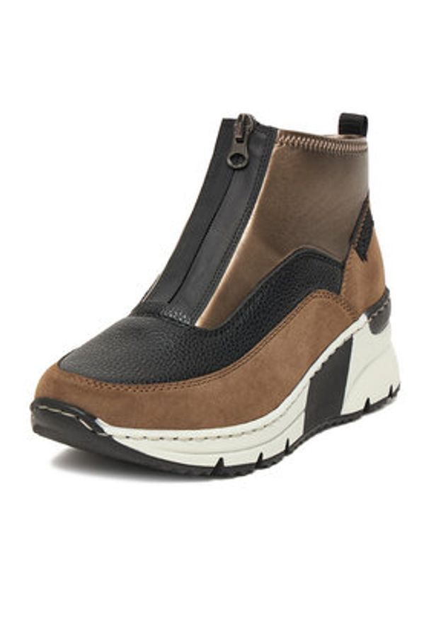 Rieker Sneakersy N6352-25 Brązowy. Kolor: brązowy. Materiał: syntetyk, materiał