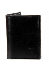 DAN-A - P165 czarny skórzany portfel męski. Kolor: czarny. Materiał: skóra #1