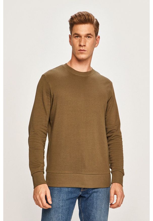 Jack & Jones - Bluza. Okazja: na co dzień. Kolor: zielony. Materiał: dzianina. Wzór: gładki. Styl: casual