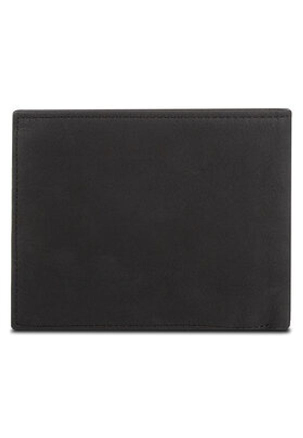 TOMMY HILFIGER - Tommy Hilfiger Duży Portfel Męski Johnson Cc Flap And Coin Pocket AM0AM00660/82566 Czarny. Kolor: czarny. Materiał: nubuk, skóra