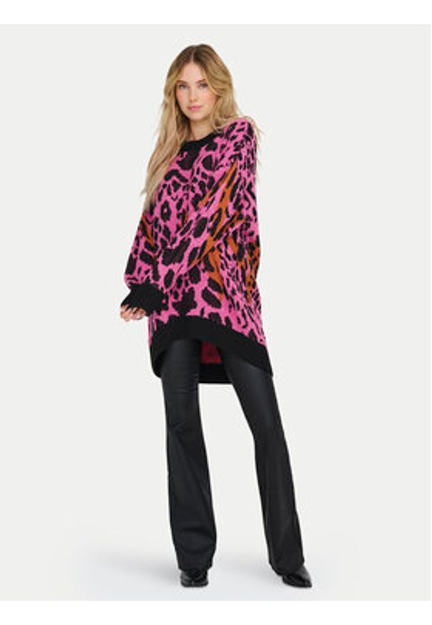 only - ONLY Sweter Helena 15332159 Różowy Oversize. Kolor: różowy. Materiał: syntetyk