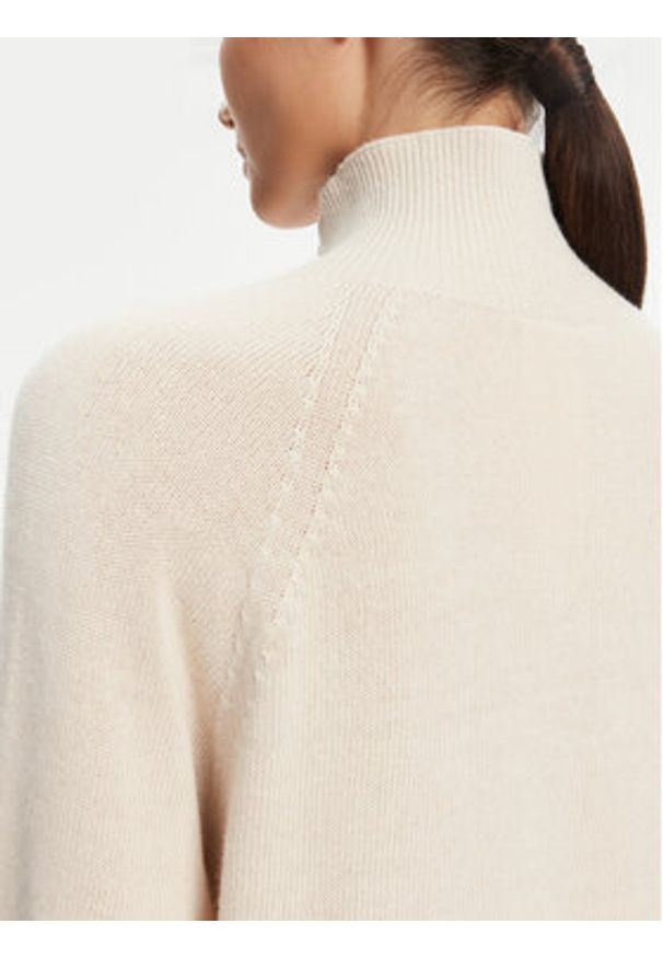 Marella Golf Ismaele 2523366394 Beżowy Oversize. Typ kołnierza: golf. Kolor: beżowy. Materiał: syntetyk