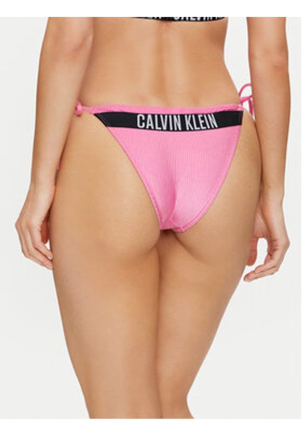Calvin Klein Swimwear Dół od bikini KW0KW02390 Różowy. Kolor: różowy. Materiał: syntetyk