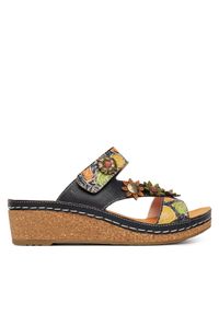 Laura Vita Klapki Facscineo 05 Czarny. Kolor: czarny. Materiał: skóra #1