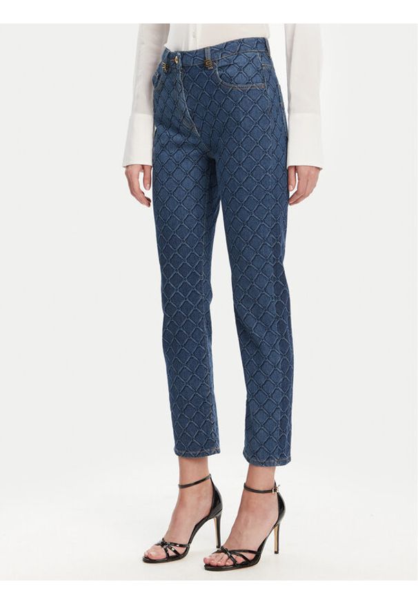 Elisabetta Franchi Jeansy PJ-95N-51E2-V400 Granatowy Regular Fit. Kolor: niebieski