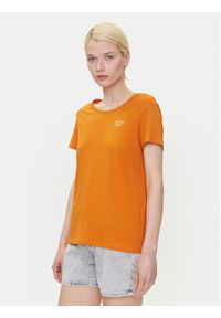 Mustang T-Shirt Alma 1016155 Pomarańczowy Regular Fit. Kolor: pomarańczowy. Materiał: bawełna