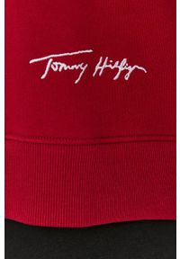 TOMMY HILFIGER - Tommy Hilfiger - Bluza bawełniana. Kolor: czerwony. Materiał: bawełna. Długość rękawa: długi rękaw. Długość: długie #3
