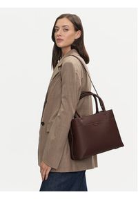 Calvin Klein Torebka Ck Business Medium Tote_Saffiano K60K612572 Brązowy. Kolor: brązowy. Materiał: skórzane #4