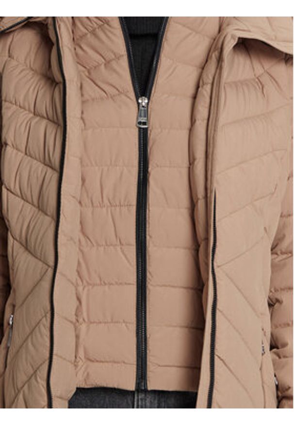 DKNY Kurtka zimowa DLEMPN46 Brązowy Slim Fit. Kolor: brązowy. Materiał: syntetyk. Sezon: zima
