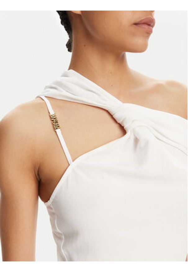 Versace Jeans Couture Sukienka koktajlowa 78HAO903 Biały Slim Fit. Kolor: biały. Materiał: wiskoza. Styl: wizytowy