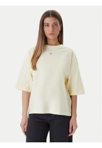 Calvin Klein Jeans T-Shirt LV047D204G Żółty Oversize. Kolor: żółty. Materiał: bawełna #1