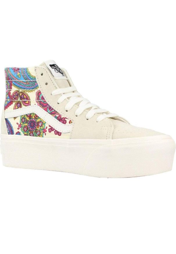 Buty do chodzenia damskie Vans Sk8-Hi Tapered wysokie. Kolor: beżowy. Model: Vans SK8. Sport: turystyka piesza