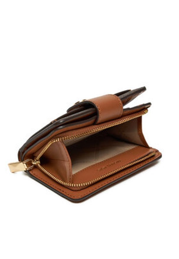 MICHAEL Michael Kors Mały Portfel Damski 32R4G0KF5B Brązowy. Kolor: brązowy. Materiał: skóra