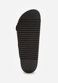 Renee - Czarne Zamszowe Klapki Klasyczne z Regulowanymi Paskami ze Sprzączkami Shirinixis. Okazja: na co dzień. Kolor: czarny. Materiał: zamsz. Wzór: paski. Sezon: lato. Styl: klasyczny #8