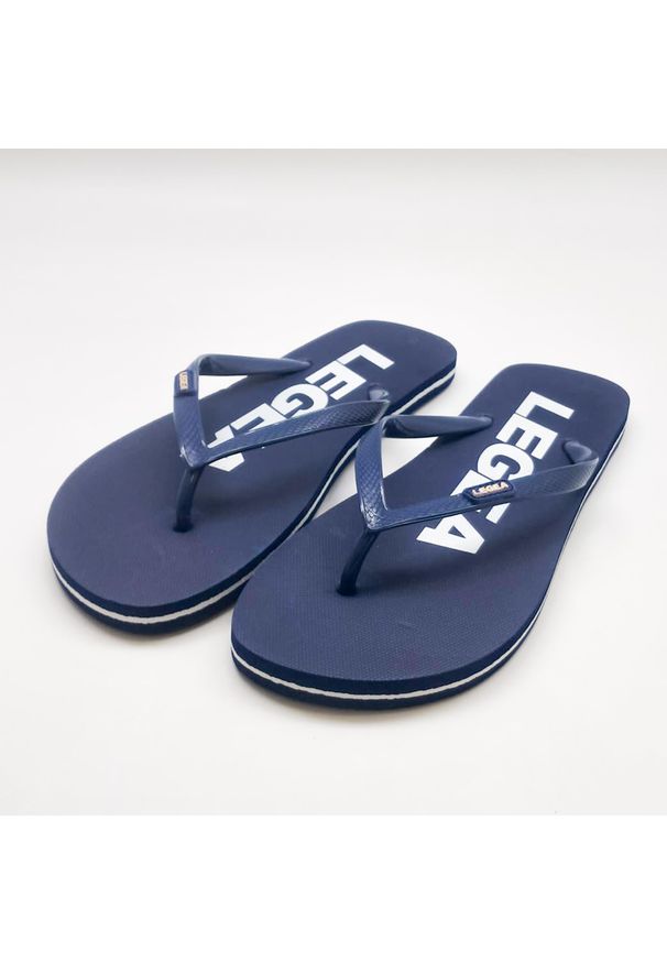 LEGEA - Japonki Mark niebieskie. Kolor: niebieski. Materiał: guma. Sport: pływanie