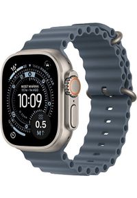 APPLE - Apple Watch Ultra 3 GPS + Cellular 49mm Natural Titanium Case with Anchor Blue Ocean Band