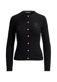 Lauren Ralph Lauren - LAUREN RALPH LAUREN Kardigan 200P14040003 Czarny Regular Fit. Kolor: czarny. Materiał: bawełna #2