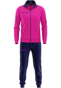 Givova Tuta Torino L: Oddychający Strój Sportowy dla Mężczyzn. Kolor: niebieski, wielokolorowy. Materiał: dresówka. Sport: fitness