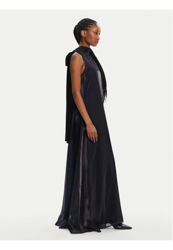 STAUD Sukienka wieczorowa Albee R24F2152DG Granatowy Regular Fit. Kolor: niebieski. Materiał: syntetyk. Styl: wizytowy