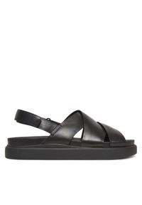 Clarks Sandały Aristella Sun 26181255 Czarny. Kolor: czarny. Materiał: skóra