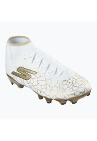 skechers - Buty piłkarskie męskie SKECHERS Razor 1.5 Academy FG. Kolor: biały. Sport: piłka nożna