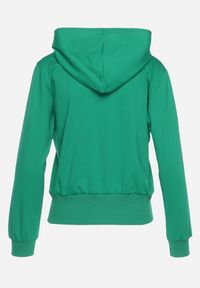 Born2be - Zielona Bluza z Kapturem Zapinana na Zamek Błyskawiczny Etarvia. Typ kołnierza: kaptur. Kolor: zielony. Sezon: wiosna, lato. Styl: klasyczny #7
