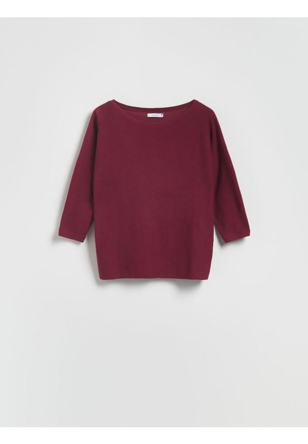 Czerwony sweter Reserved gładki