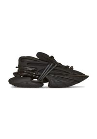 Balmain - BALMAIN Czarne sneakersy Unicorn. Kolor: czarny. Materiał: materiał, skóra #5
