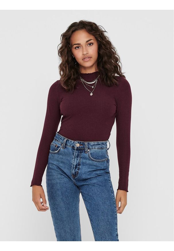 only - ONLY Bluzka 15180040 Fioletowy Comfort Fit. Kolor: fioletowy. Materiał: wiskoza, syntetyk