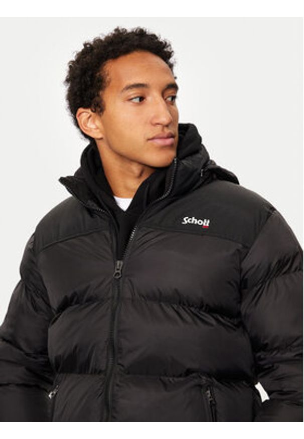 SCHOTT N.Y.C. Kurtka zimowa UTAH Czarny Regular Fit. Kolor: czarny. Materiał: syntetyk. Sezon: zima
