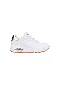 skechers - Buty do chodzenia damskie Skechers Unogolden Air. Kolor: biały. Materiał: guma, syntetyk, tkanina, materiał. Model: Skechers Sport. Sport: turystyka piesza