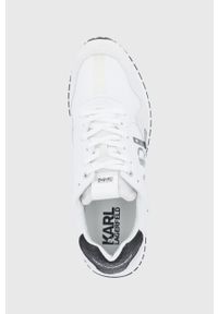 Karl Lagerfeld Buty skórzane kolor biały. Nosek buta: okrągły. Zapięcie: sznurówki. Kolor: biały. Materiał: skóra #3