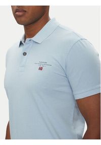 Napapijri Polo Elbas NP0A4GB4 Błękitny Regular Fit. Typ kołnierza: polo. Kolor: niebieski. Materiał: bawełna #3