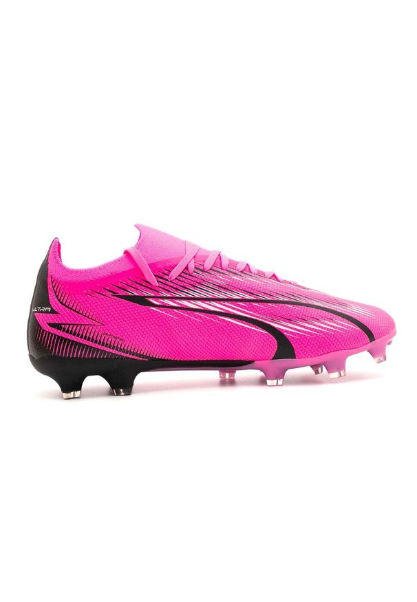 Buty piłkarskie męskie Puma Ultra Match Fg ag. Kolor: wielokolorowy, różowy, czarny, biały, fioletowy. Materiał: materiał, syntetyk. Szerokość cholewki: normalna. Sport: piłka nożna