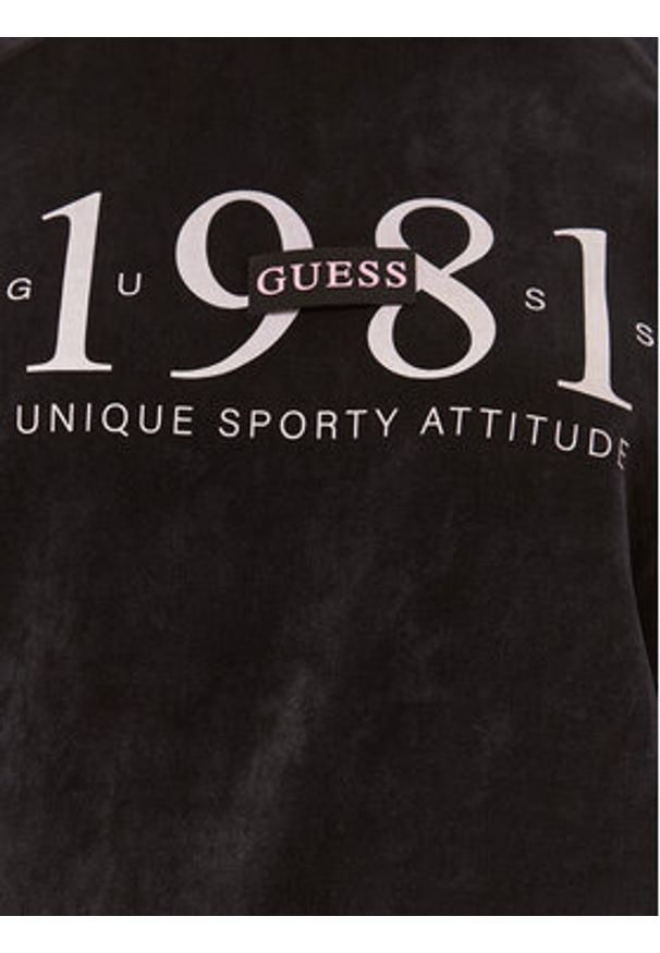 Guess Bluza Aleta V3BQ01 KBC00 Czarny Regular Fit. Kolor: czarny. Materiał: syntetyk