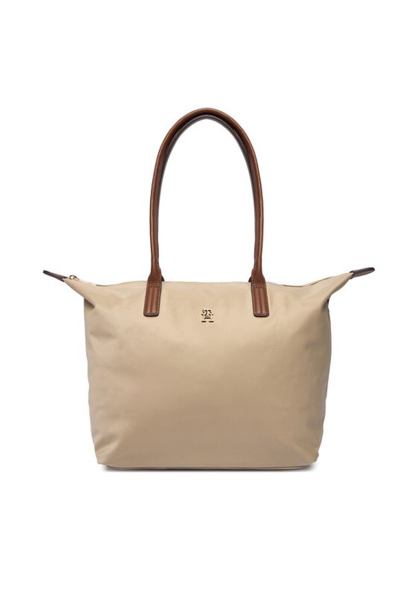 TOMMY HILFIGER - Tommy Hilfiger Torebka Popette Tote AW0AW17711 Brązowy. Kolor: brązowy