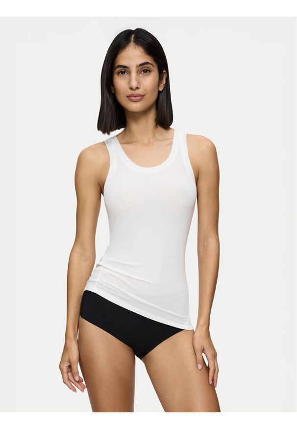 Triumph Top Beauty Layers 10221176 Écru Slim Fit. Materiał: lyocell