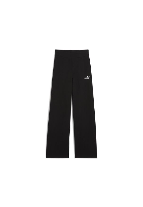 Puma - Damskie legginsy z wysokim stanem, prostymi nogawkami i małym logo No. 1 ESS. Stan: podwyższony. Kolor: czarny. Sport: fitness