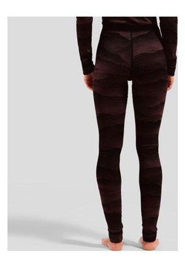 Getry termoaktywne damskie Odlo Merino Ridgelines BL Bottom Long. Kolor: fioletowy