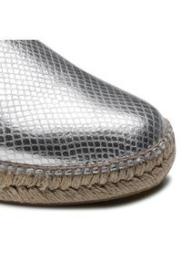 Badura Espadryle 6401-69-203 Srebrny. Kolor: srebrny. Materiał: skóra #5