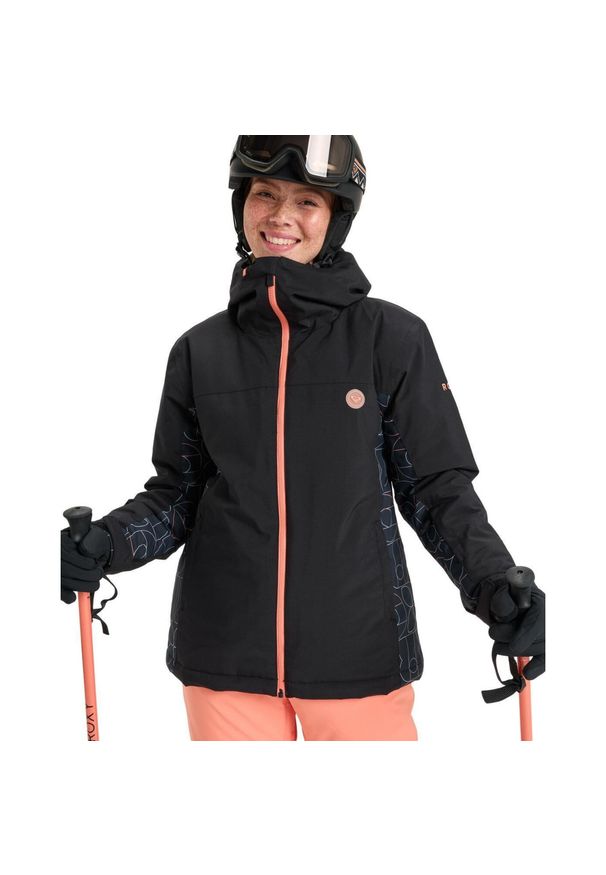 Roxy - Kurtka do sportów zimowych techniczna damska GALAXY 10K. Kolor: czarny. Sezon: zima. Sport: narciarstwo