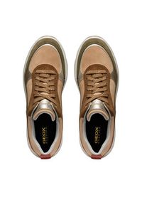 Geox Sneakersy D Spherica 4X4 B Abx D3626D 00022 CB3A8 Brązowy. Kolor: brązowy. Materiał: zamsz, skóra