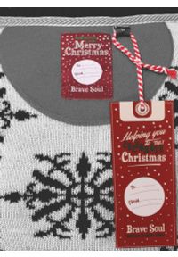 Sweter Świąteczny z Mikołajem, z Poduszką Imitującą Brzuch, Śmieszny, Na Prezent -Brave Soul. Materiał: akryl. Styl: wizytowy #5