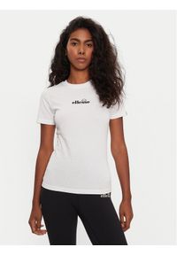 Ellesse T-Shirt Beckana SGP16458 Biały Regular Fit. Kolor: biały. Materiał: bawełna