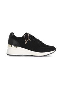MEXX - Mexx sneakersy Glass kolor czarny MXK039801W. Nosek buta: okrągły. Zapięcie: sznurówki. Kolor: czarny. Materiał: guma. Obcas: na koturnie #1
