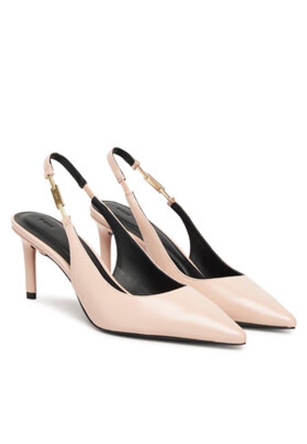 BOSS Szpilki Gracey 50548596 Fioletowy. Kolor: fioletowy. Materiał: skóra. Obcas: na szpilce