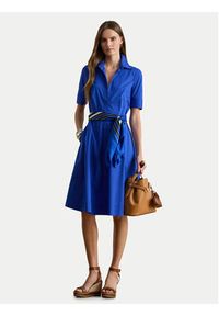 Lauren Ralph Lauren - LAUREN RALPH LAUREN Sukienka koszulowa 200748950020 Niebieski Regular Fit. Kolor: niebieski. Materiał: bawełna. Typ sukienki: koszulowe #6