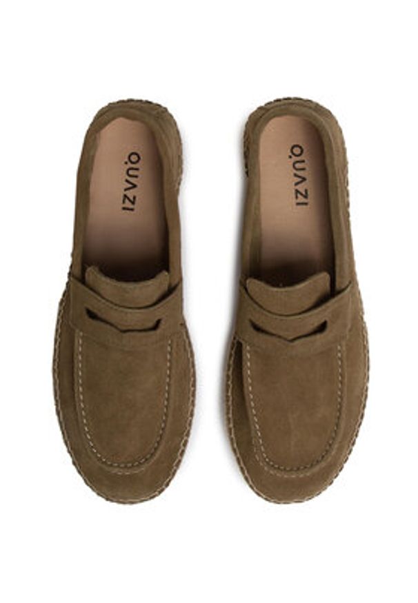 QUAZI Espadryle QZ-63-04-000619 Zielony. Kolor: zielony. Materiał: zamsz, skóra